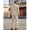 image:imageCOOFANDY Mens Suits 2 Piece Classic Fit Casual Suits Set 2 Button SuitKhaki