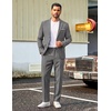 image:imageCOOFANDY Mens Suits 2 Piece Classic Fit Casual Suits Set 2 Button SuitLight Grey