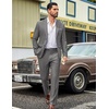 image:imageCOOFANDY Mens Suits 2 Piece Classic Fit Casual Suits Set 2 Button SuitLight Grey