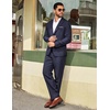 image:imageCOOFANDY Mens Suits 2 Piece Classic Fit Casual Suits Set 2 Button SuitNavy Blue