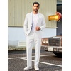 image:imageCOOFANDY Mens Suits 2 Piece Classic Fit Casual Suits Set 2 Button SuitWhite