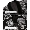 image:imageCOOFANDY Mens Velvet Tuxedo Floral Blazer Jacket for Prom Party Wedding  Tuxedo JacketVelvet BlazerRose Floral JacketRegular Fit Blazer1ButtonShawl LapelWeddingPromPartyDinnerDatingGiftSilver