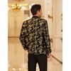image:imageCOOFANDY Mens Velvet Tuxedo Floral Blazer Jacket for Prom Party Wedding  Tuxedo JacketVelvet BlazerRose Floral JacketRegular Fit Blazer1ButtonShawl LapelWeddingPromPartyDinnerDatingGiftGolden