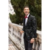image:imageCOOFANDY Mens Velvet Tuxedo Floral Blazer Jacket for Prom Party Wedding  Tuxedo JacketVelvet BlazerRose Floral JacketRegular Fit Blazer1ButtonShawl LapelWeddingPromPartyDinnerDatingGiftAblack