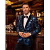 image:imageCOOFANDY Mens Velvet Tuxedo Floral Blazer Jacket for Prom Party Wedding  Tuxedo JacketVelvet BlazerRose Floral JacketRegular Fit Blazer1ButtonShawl LapelWeddingPromPartyDinnerDatingGiftBlue