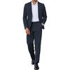 image:imageCOOFANDY Mens 2 Piece Suits Slim Fit Two Button Blazer Pants Set for Casual Business WeddingNavy Blue