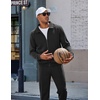image:imageCOOFANDY Mens Athletic Tracksuit 2 Piece Sweat Suits Jacket and Pants SetBlack