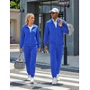 image:imageCOOFANDY Mens Athletic Tracksuit 2 Piece Sweat Suits Jacket and Pants SetBlue