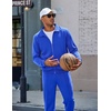 image:imageCOOFANDY Mens Athletic Tracksuit 2 Piece Sweat Suits Jacket and Pants SetBlue