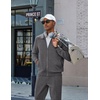 image:imageCOOFANDY Mens Athletic Tracksuit 2 Piece Sweat Suits Jacket and Pants SetDark Gray