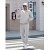image:imageCOOFANDY Mens Athletic Tracksuit 2 Piece Sweat Suits Jacket and Pants SetLight Gray