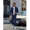 image:imageCOOFANDY Mens Athletic Tracksuit 2 Piece Sweat Suits Jacket and Pants SetNavy Blue