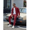 image:imageCOOFANDY Mens Athletic Tracksuit 2 Piece Sweat Suits Jacket and Pants SetWine Red