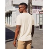 image:imageCOOFANDY Mens Henley Shirts Short Sleeve Texture Casual Button Tee ShirtsBeige