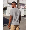 image:imageCOOFANDY Mens Henley Shirts Short Sleeve Texture Casual Button Tee ShirtsLight Grey