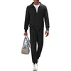 image:imageCOOFANDY Mens Athletic Tracksuit 2 Piece Sweat Suits Jacket and Pants SetBlack