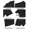 image:imageCOOFANDY Mens 2 Piece Outfit Quarter Zip Short Sleeve Top amp Pants SetBlack