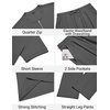 image:imageCOOFANDY Mens 2 Piece Outfit Quarter Zip Short Sleeve Top amp Pants SetDark Grey