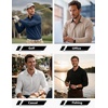 image:imageCOOFANDY Mens Long Sleeve Polo Shirt Collared Performance Golf ShirtsAblack