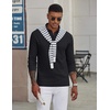 image:imageCOOFANDY Mens Long Sleeve Polo Shirts Classic Cotton Pique Polo ShirtsBlack