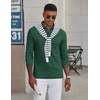image:imageCOOFANDY Mens Long Sleeve Polo Shirts Classic Cotton Pique Polo ShirtsGreen
