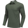 image:imageCOOFANDY Mens Polo Shirts Long Sleeve UPF 50 Moisture Wicking Golf ShirtArmy Green