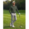 image:imageCOOFANDY Mens Polo Shirts Long Sleeve UPF 50 Moisture Wicking Golf ShirtArmy Green