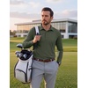 image:imageCOOFANDY Mens Polo Shirts Long Sleeve UPF 50 Moisture Wicking Golf ShirtArmy Green