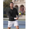image:imageCOOFANDY Mens Polo Shirts Long Sleeve UPF 50 Moisture Wicking Golf ShirtBlack