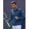 image:imageCOOFANDY Mens Polo Shirts Long Sleeve UPF 50 Moisture Wicking Golf ShirtDemin Blue