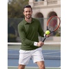 image:imageCOOFANDY Mens Polo Shirts Long Sleeve UPF 50 Moisture Wicking Golf ShirtOlive Green
