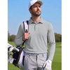 image:imageCOOFANDY Mens Polo Shirts Long Sleeve UPF 50 Moisture Wicking Golf ShirtSage Green