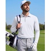image:imageCOOFANDY Mens Polo Shirts Long Sleeve UPF 50 Moisture Wicking Golf ShirtWhite