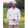 image:imageCOOFANDY Mens Polo Shirts Long Sleeve UPF 50 Moisture Wicking Golf ShirtWhite