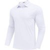image:imageCOOFANDY Mens Polo Shirts Long Sleeve UPF 50 Moisture Wicking Golf ShirtWhite