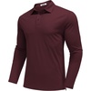 image:imageCOOFANDY Mens Polo Shirts Long Sleeve UPF 50 Moisture Wicking Golf ShirtWine Red