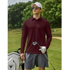 image:imageCOOFANDY Mens Polo Shirts Long Sleeve UPF 50 Moisture Wicking Golf ShirtWine Red