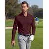 image:imageCOOFANDY Mens Polo Shirts Long Sleeve UPF 50 Moisture Wicking Golf ShirtWine Red