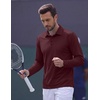 image:imageCOOFANDY Mens Polo Shirts Long Sleeve UPF 50 Moisture Wicking Golf ShirtWine Red