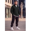 image:imageCOOFANDY Mens Quarter Zip Pullover FleeceLined Mock Neck Sweatshirt CasualAll Black