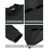 image:imageCOOFANDY Mens Quarter Zip Pullover FleeceLined Mock Neck Sweatshirt CasualAll Black