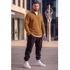 image:imageCOOFANDY Mens Quarter Zip Pullover FleeceLined Mock Neck Sweatshirt CasualCopper