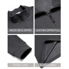 image:imageCOOFANDY Mens Quarter Zip Pullover FleeceLined Mock Neck Sweatshirt CasualDrak Grey