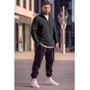 image:imageCOOFANDY Mens Quarter Zip Pullover FleeceLined Mock Neck Sweatshirt CasualDrak Grey