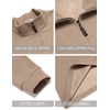 image:imageCOOFANDY Mens Quarter Zip Pullover FleeceLined Mock Neck Sweatshirt CasualKhaki