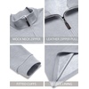 image:imageCOOFANDY Mens Quarter Zip Pullover FleeceLined Mock Neck Sweatshirt CasualLight Grey