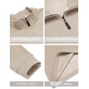 image:imageCOOFANDY Mens Quarter Zip Pullover FleeceLined Mock Neck Sweatshirt CasualLight Khaki