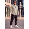 image:imageCOOFANDY Mens Quarter Zip Pullover FleeceLined Mock Neck Sweatshirt CasualLight Khaki