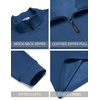image:imageCOOFANDY Mens Quarter Zip Pullover FleeceLined Mock Neck Sweatshirt CasualNavy Blue