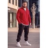 image:imageCOOFANDY Mens Quarter Zip Pullover FleeceLined Mock Neck Sweatshirt CasualRed